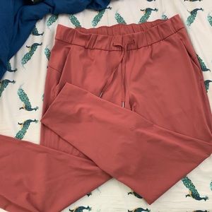 ORANGE LULULEMON 7/8 high rise pants size 10